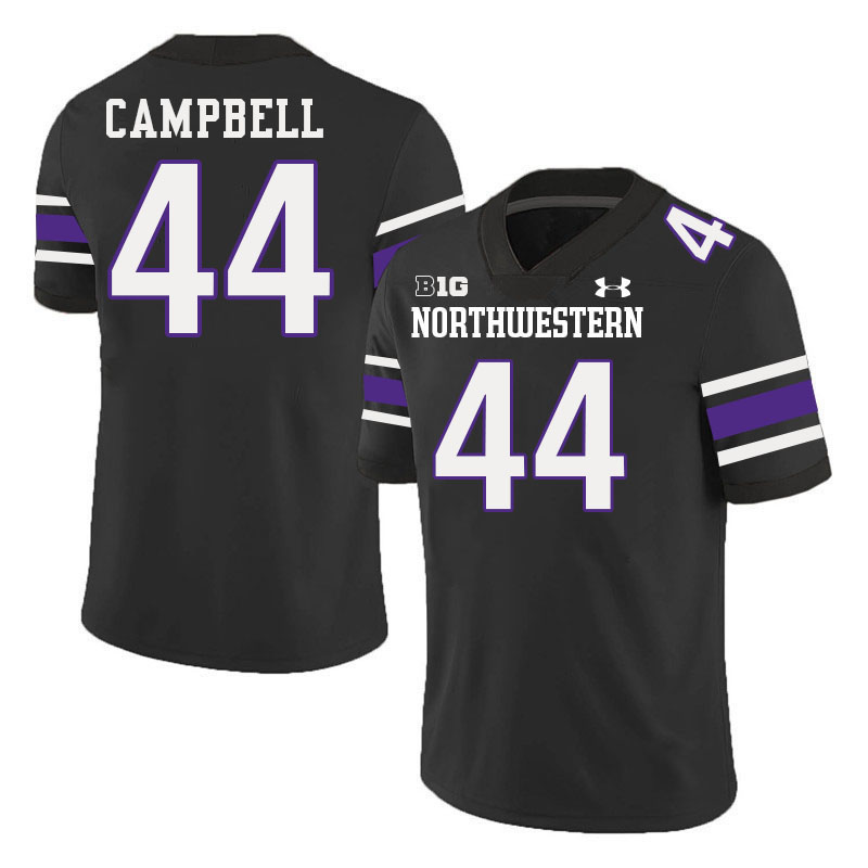 Northwestern Wildcats #44 Callen Campbell College Football Jerseys Stitched-Black